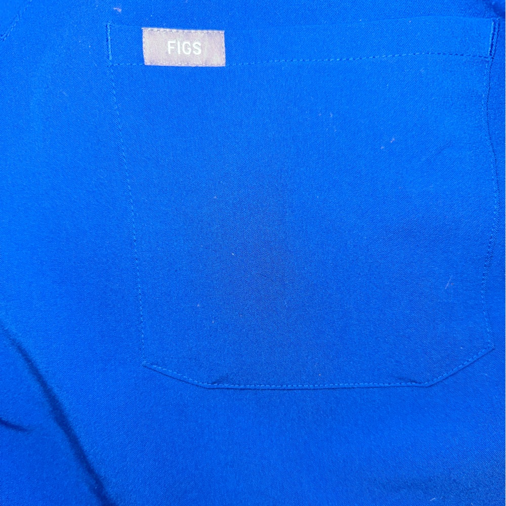 Figs Royal Blue Technical Scrub Top